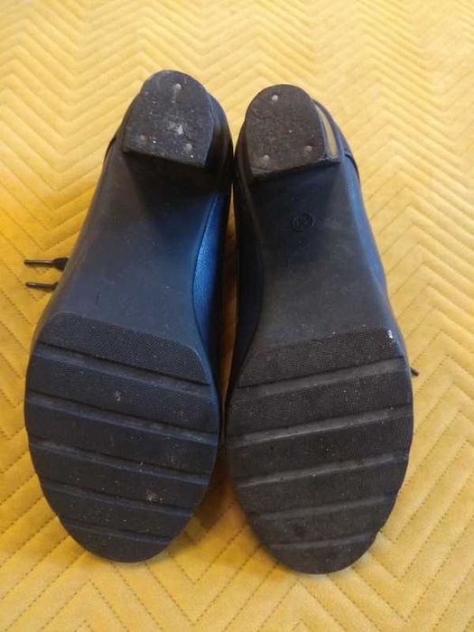 Botki granatowo - czarno - bordowe 39