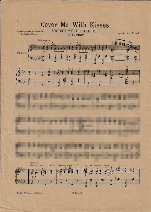 PIANO: 2 Partituras Antigas Anos 20 – Fox-Trot - Art Déco