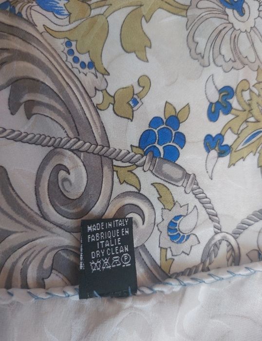 100% jedwab apaszka 84x84 błekit