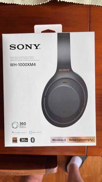 Sony WH-1000XM4 preto fones de ouvido - bom estado