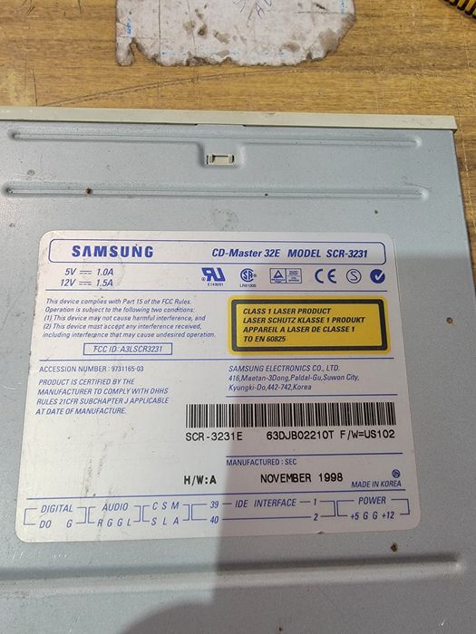 Дисковод dvd cd rom и блок питания к компьютеру 185, 250 wat