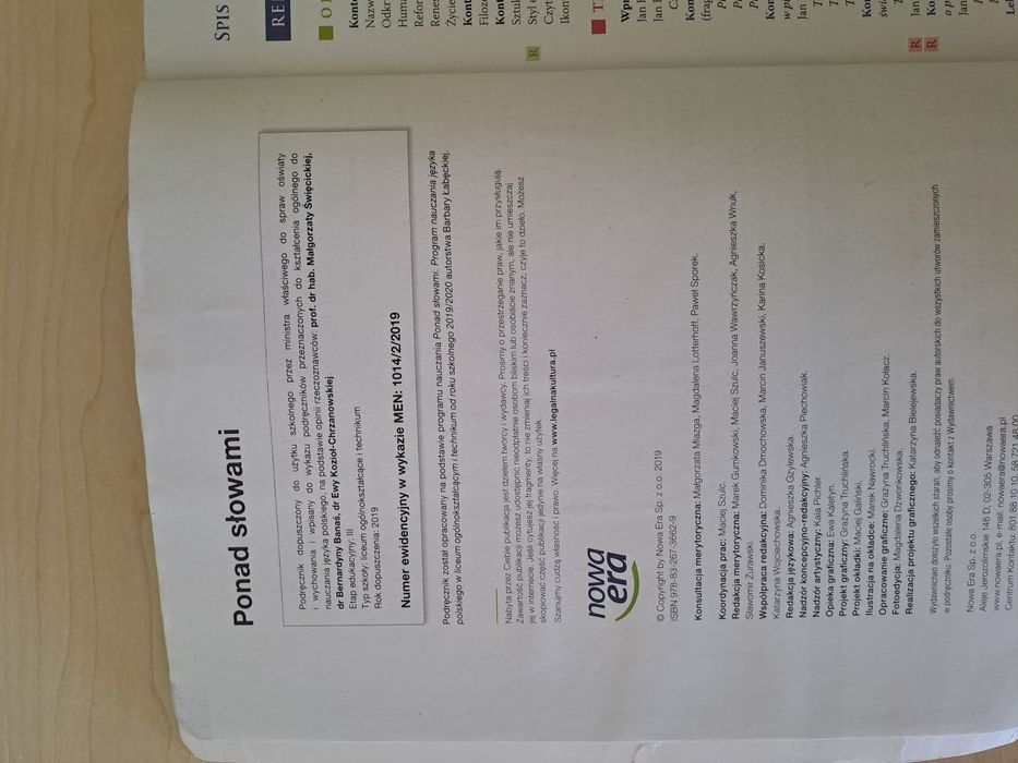 Podręcznik do 1 klasy liceum lub technikum