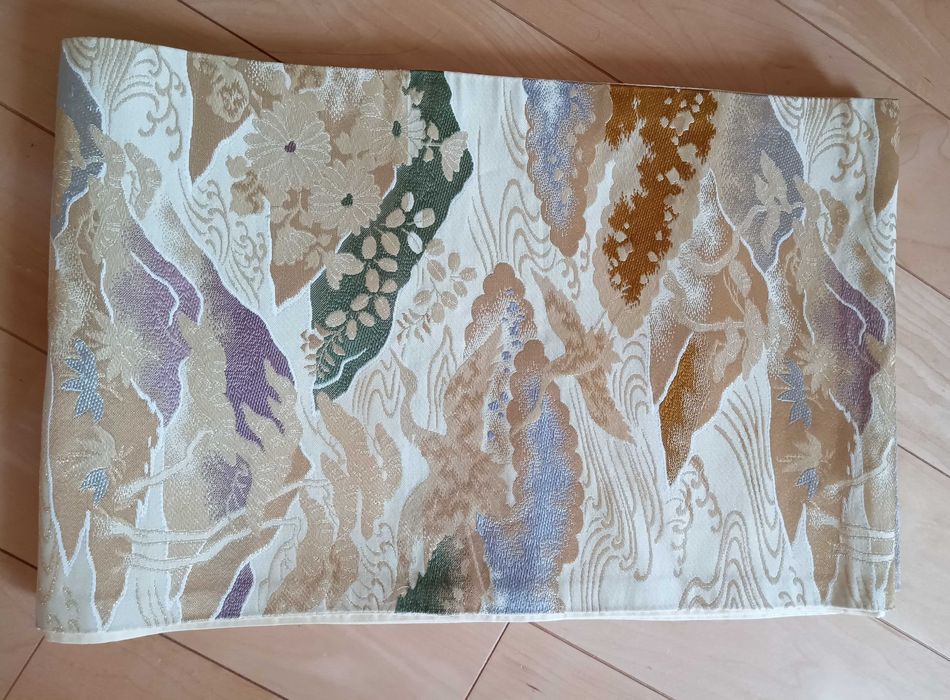 Japoński pas obi do kimono cosplay geisha zdobiony tradycyjne motywy
