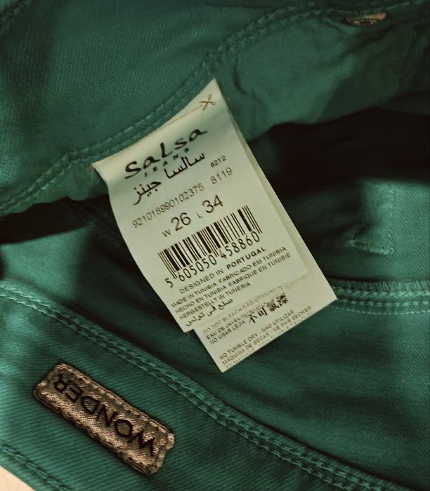 Calças de Ganga Verdes Salsa - NOVAS