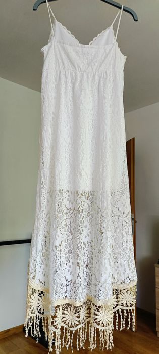 Letnia AZARA sukienka boho, ażurowa sukienka, długa sukienka z koron