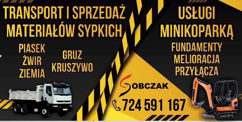 Piasek, ziemia, żwir, kruszywo, szlaka