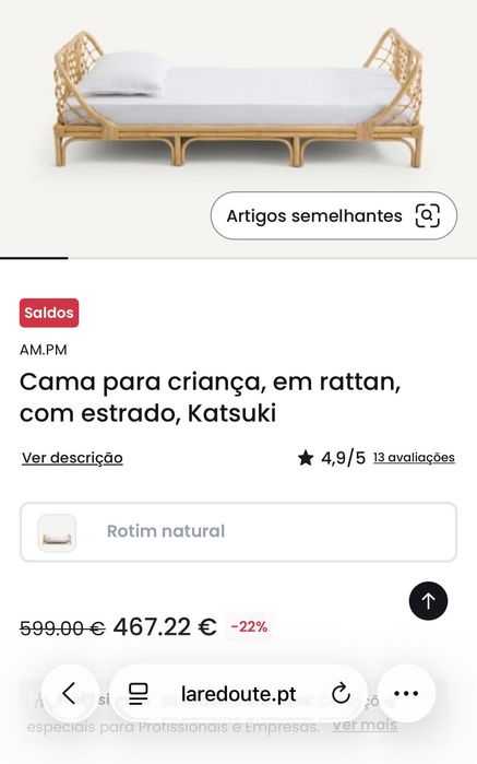 Camas para crianças em rattan (+ colchões)