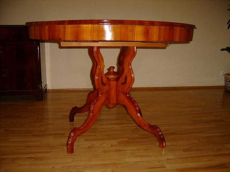 Piękny stół Ludwik Filip wiśniowy