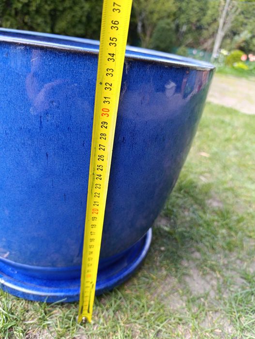 Donica ceramiczna szkliwiona Polnix z podstawką