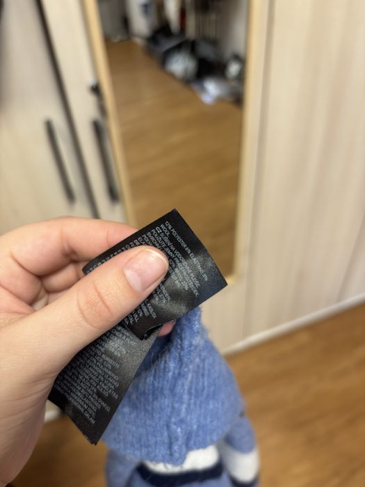 Biało  niebieski sweter swterek z wełną h&m L  40 12