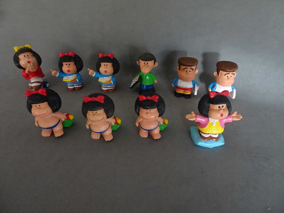 Figuras em PVC da coleção Mafalda