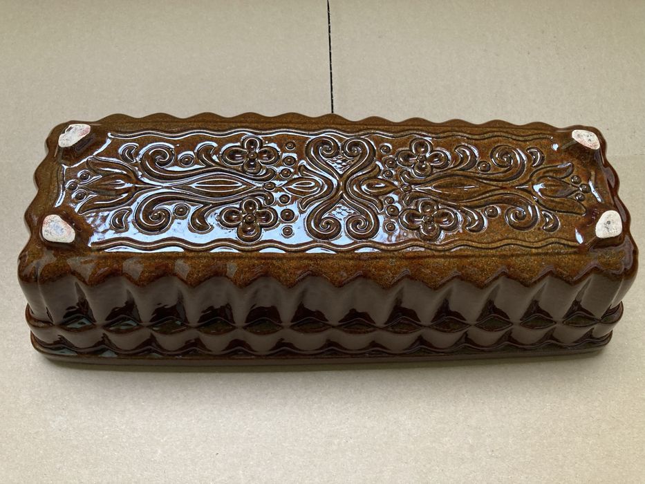 Ceramiczna forma do pieczenia retro vintage prl