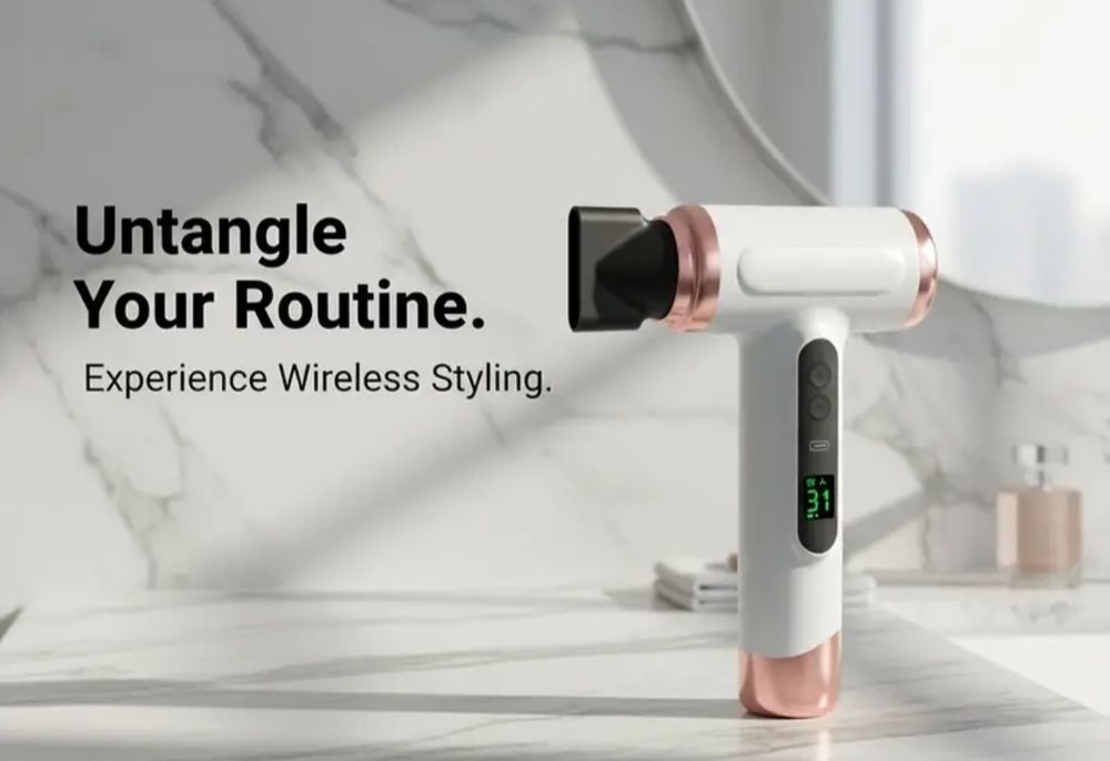 Акумуляторний фен для волосся