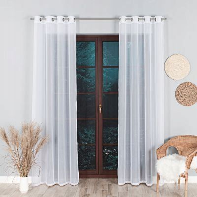 Firana Biała Woal, 130x400cm - Idealna do Salonu