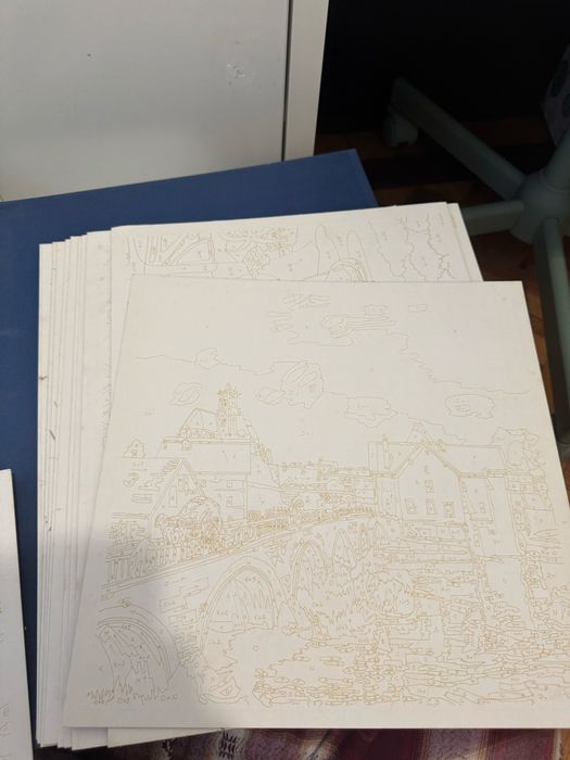 Portfólio com cartões para pintar