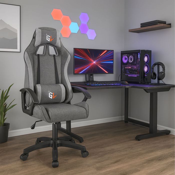 Fotel Gamingowy Biurowy Obrotowy Kubełkowy Krzesło do Biurka 100 Kg