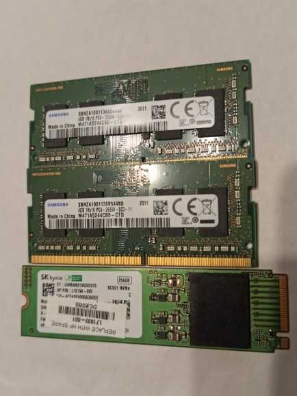 Оперативна пам'ять: 8 GB DDR4, Постійна пам'ять: 256 GB SSD