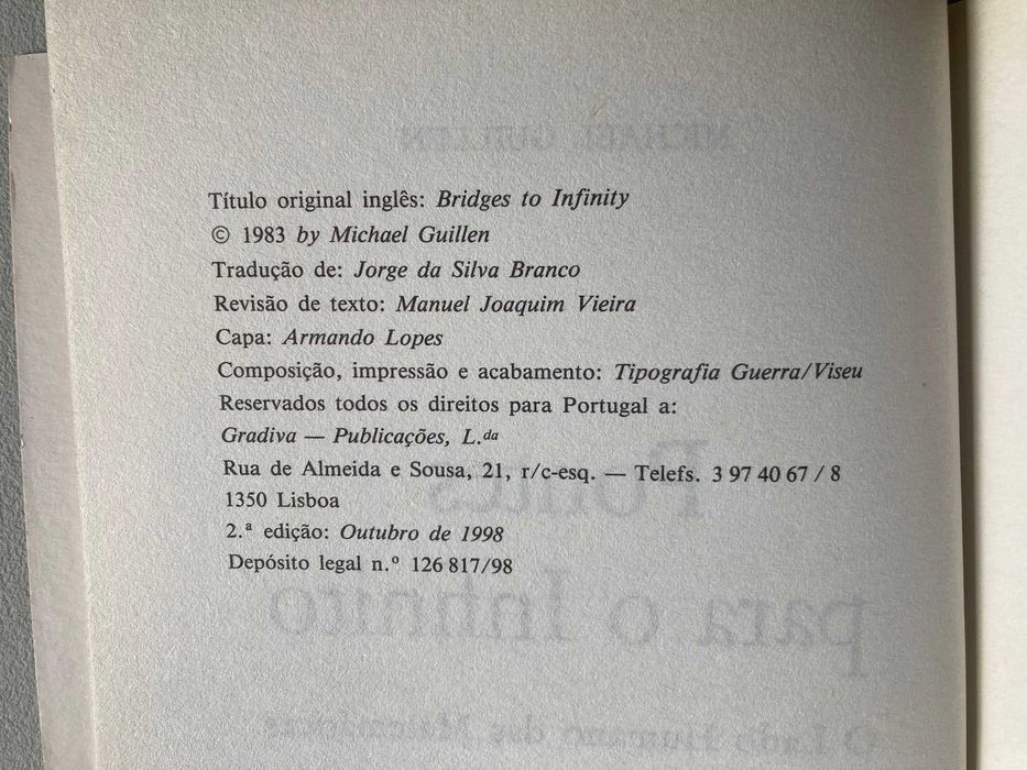 Pontes para o Infinito, de Michael Guillen