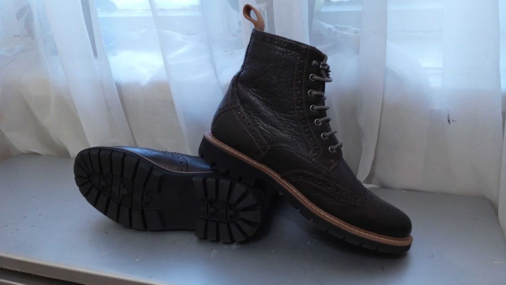 Новые Clark's меховые ботинки воловья кожа в идеале (Торга нет