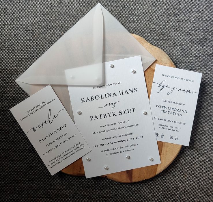Zaproszenia ślubne jednokartkowe