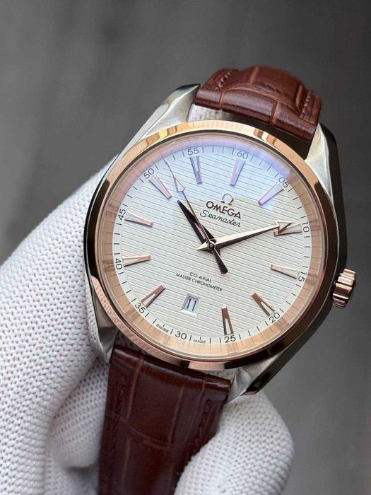 Швейцарские часы Omega Seamaster Co-Axial Gold - White
