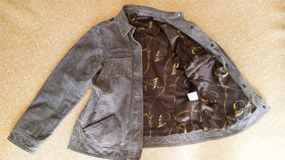 sportowa kurtka skórzana leather bomberka damska 42/44