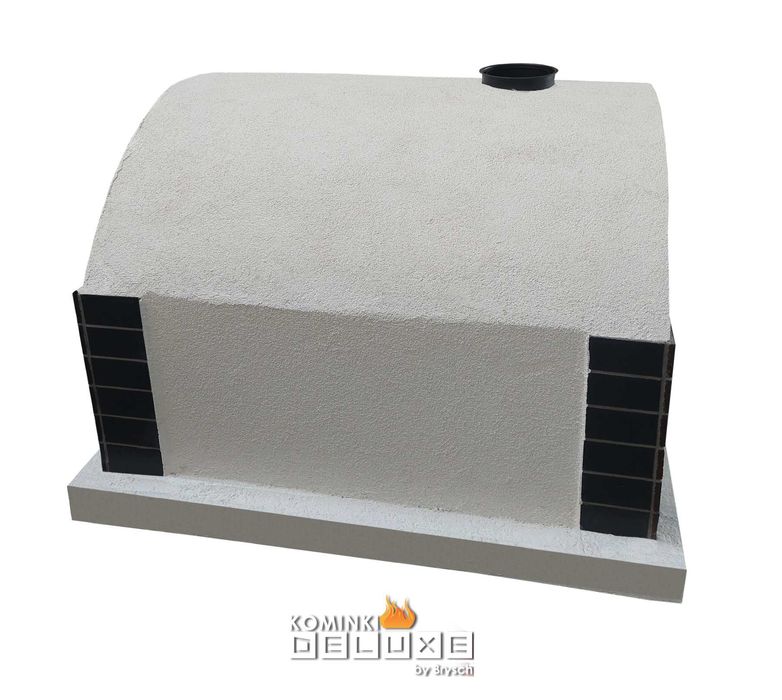 Piec tunelowy szamotowy biały otynkowany piec na pizzę chlebowy