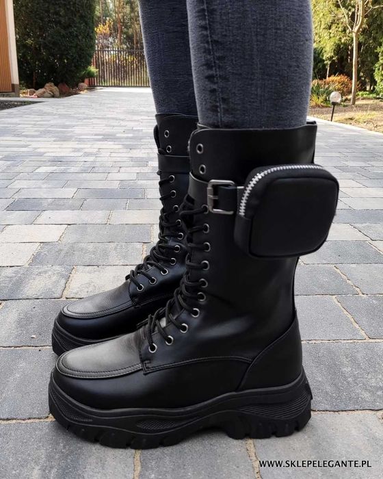 BOTKI glanyDAMSKIE Z SZASZETKĄ kieszonką 36 37 38, 39 40 41