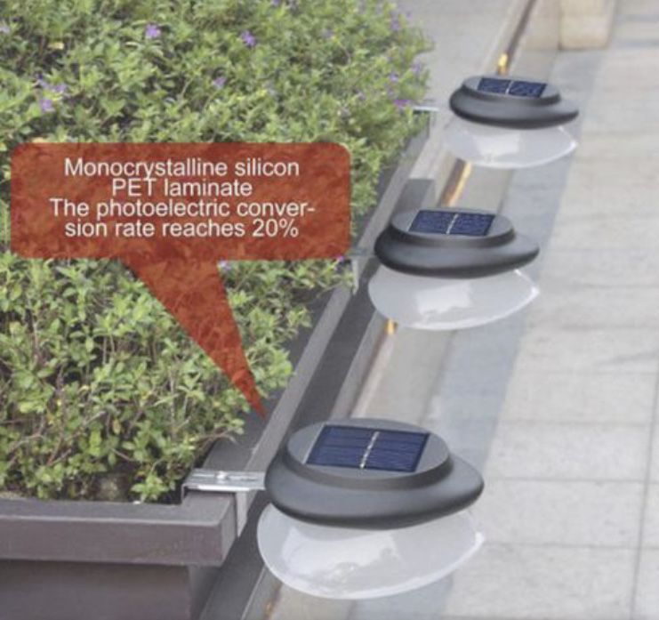 Lampa solarna zewnętrzna LED. Komplet 4 szt