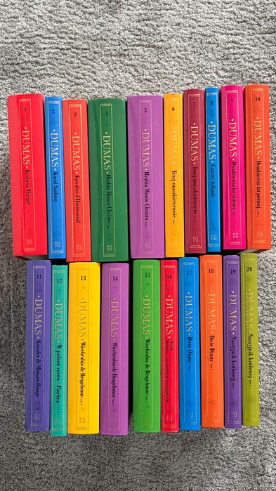 Aleksander Dumas komplet 20 tomów kolekcja seria twarda oprawa klasyka