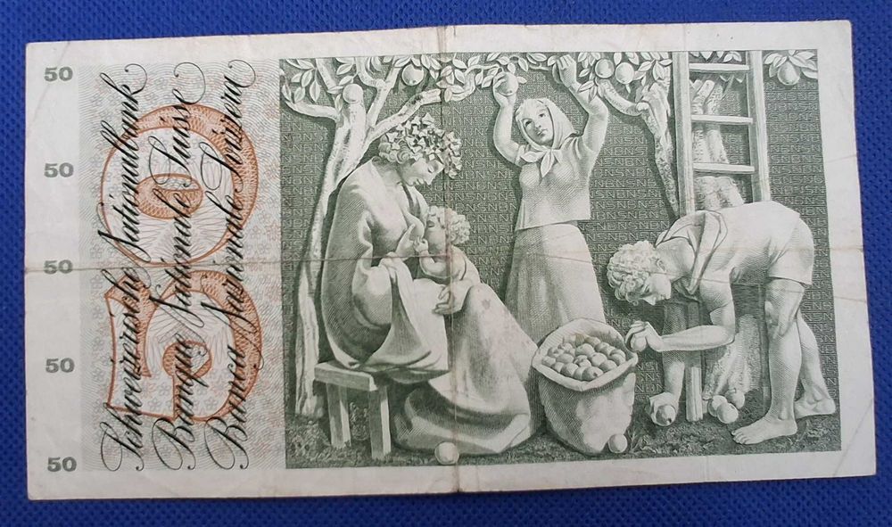 Suiça - nota 50 francos 1970