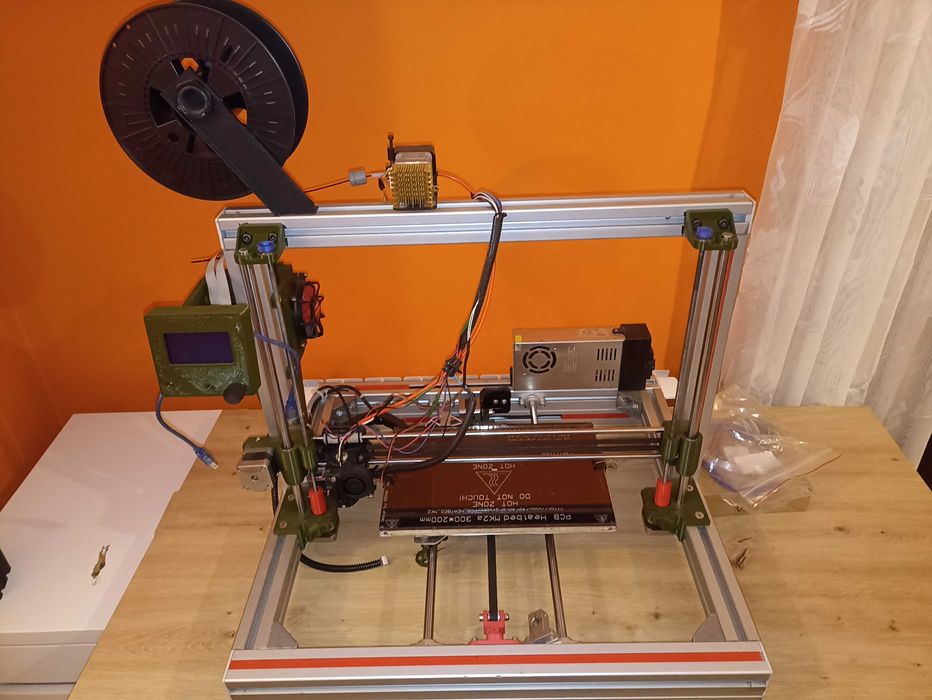 Drukarka 3d Rep Rap, Rama na profilach aluminiowych, bardzo sztywna + dodatki, filamenty