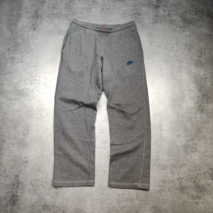 MĘSKIE Zestaw Dres Nike Szary Spodnie Dresy Bluza Kieszonka Bawełna