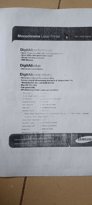 Drukarka laserowa Samsung ML-1640
