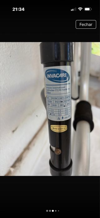 Andarilho inox ajustavel em muito bom estado