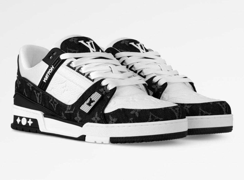 Louis Vuitton damskie buty nowe biale skorzane trampki Louis vuitton