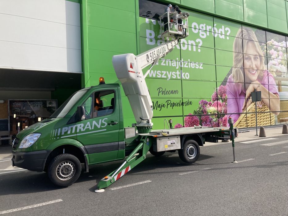 Podnośnik koszowy 22m. i 25m., zwyżka, wynajem,przycinka drzew