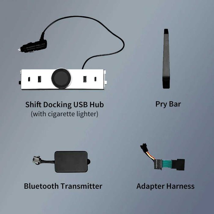 Hub USB de caixa de velocidades giratório inteligente para Tesla Model Y Juniper 2025+