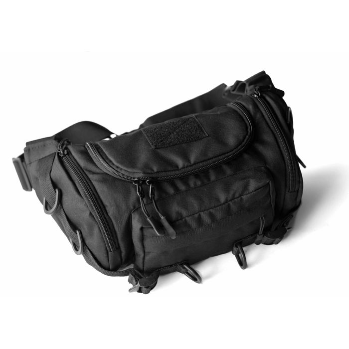 Нагрудна поясна сумка бананка тактична Armor чорна