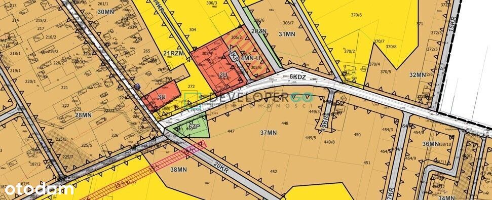 2500 m2 przy asfalcie, uzbrojona