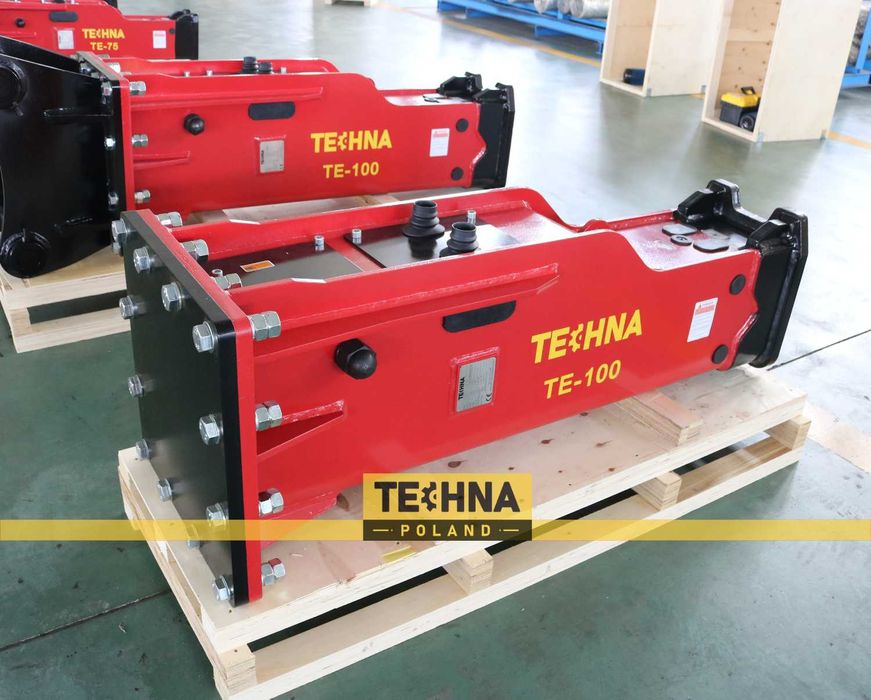 Młot hydrauliczny do koparki 10-15 ton Techna TE-100, 1003 kg Cat JCB