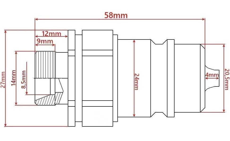 Szybkozłącze Hydrauliczne ZŁĄCZE EURO WTYCZKA M14 [3084]