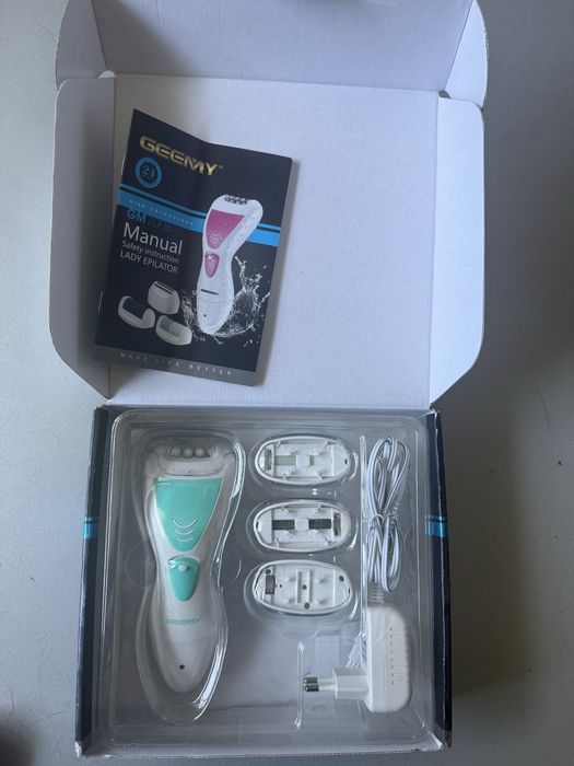 Епілятор Gemei GM-7006 бездротовий з насадками тример і пемза