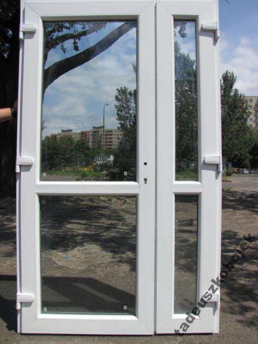 Drzwi PCV 160 X 210 białe sklepowe KLAMKA GRATIS od ręki KOSZALIN