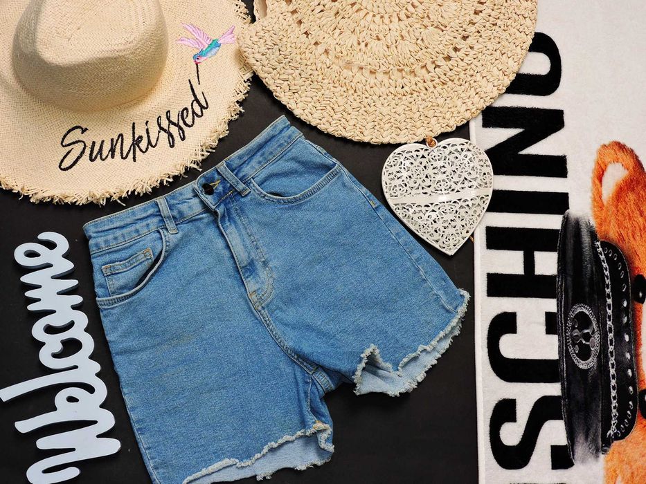 Fammex Wygodne szorty jeans strech S