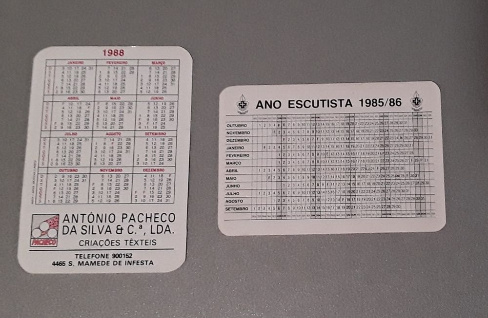 Calendários de bolso Escutismo - Lord Robert Baden Powell