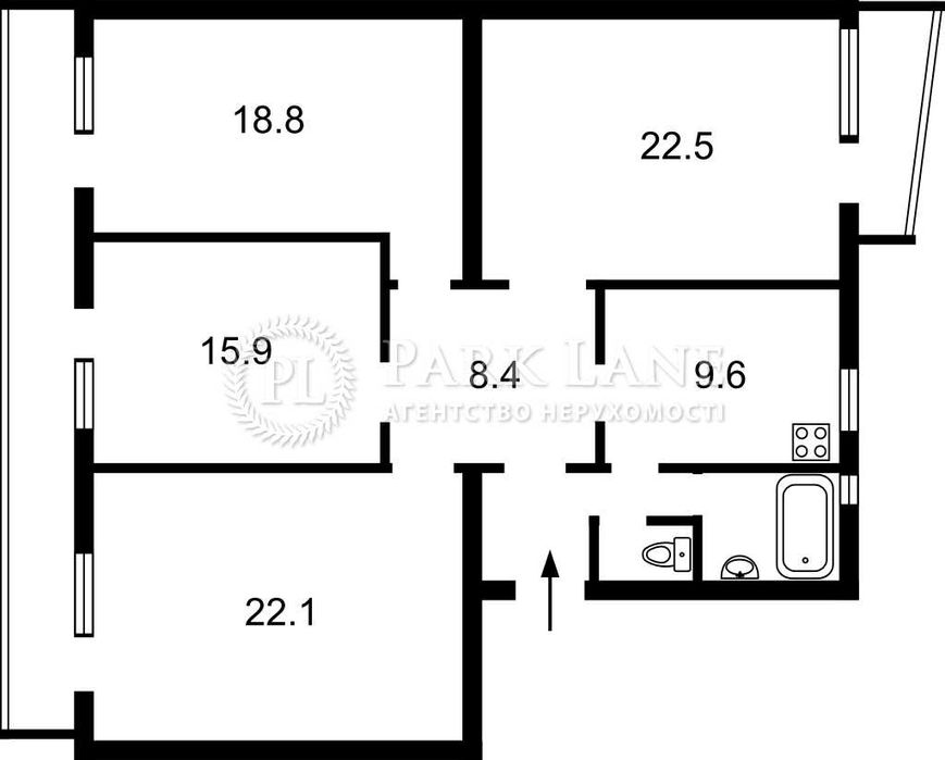 Многокомнатная квартира по адресу ул. Гоголевская (площадь 113,4 м²) - Atlanta.ua - фото 5