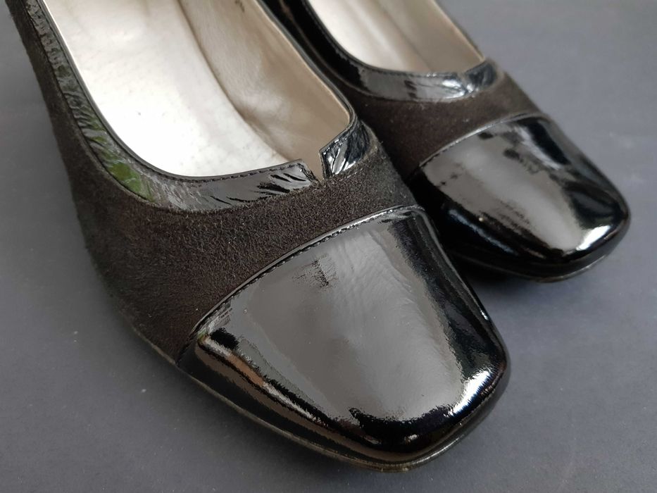 Czarne damskie buty czółenka 37 Brado 2954-82 fleki