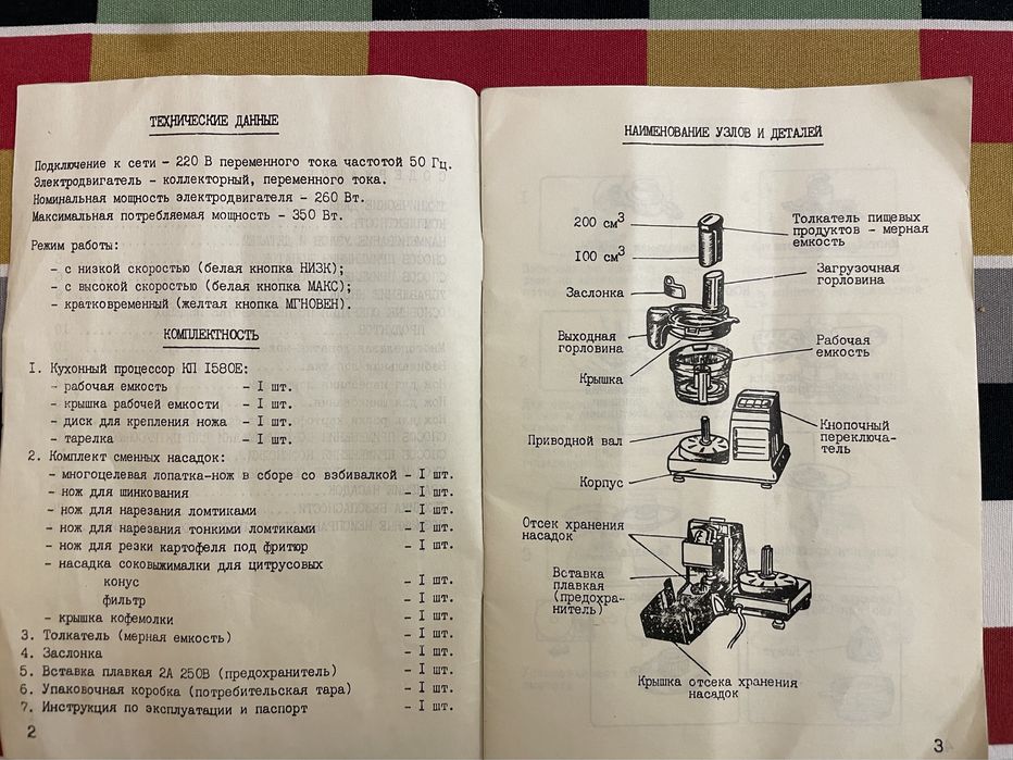 Кухонний комбайн (процесор) НПО,,Енергія" по ліцензії японської SANYO