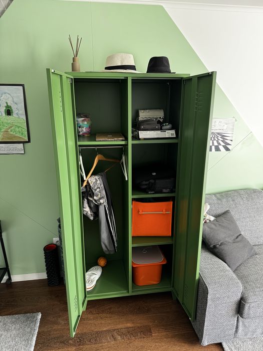 Armário de cacifo em aço de 2 portas Pohpli